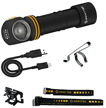 Neu Kopflampe Armytek Elf C2 v2 Kaltweiß 1100 Lumen Wieder Aufladbare LED Lampe Micro USB