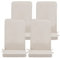 Bean Bag Bazaar Outdoor High Back Seat Pad, Stone Beige, Set of 4, Garden Chair Seat Cushion with Fibre Fill Included, Water Resistant, Cushions with ties for Chair, Garden, Patio Furniture