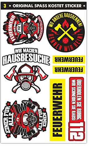 Sticker Set Feuerwehr Aufkleber