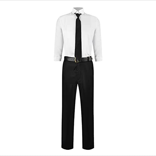 Jilijia Denji Cosplay Costume Full Set Denji Cosplay Uniform Costume Anime Role Outfit for Halloween Carnival Party