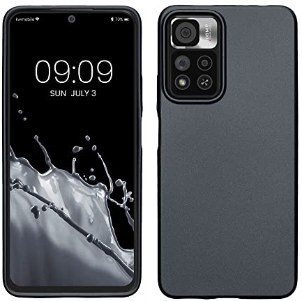 kwmobile Handyhülle für Xiaomi Redmi Note 11 Pro+ 5G / Note 11 Pro Plus 5G Hülle - Silikon Case metallisch schimmernd - Schutzhülle Cover - Metallic Grau
