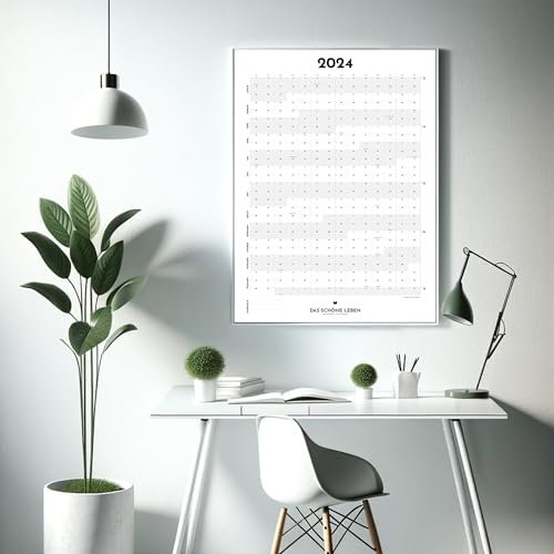 FORMGUT® Jahreskalender 2024 Wandkalender – Kalender groß für die Wand, Jahresplaner, Familienplaner XXL – Versand gerollt und faltenfrei, B2 50 x 70 cm