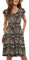 MOLERANI Women Summer Dresses Ruffle Sleeve V Neck Casual Swing Elastic Waist Midi Dress with Pockets Dark Paisley Floral Black XL