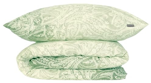 Schiesser Bettwäscheset Claire - Renforcé - 2-teilig - 135 x 200 cm - Grün