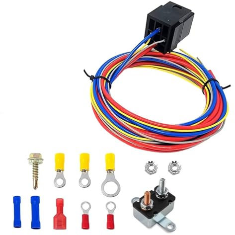 REITINGE Car Relays & Socket Electric Fan Radiator Waterproof Relays With Wiring Harness