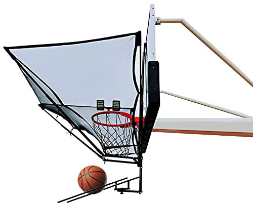 Basketball-Rückprallnetz faltbar mit Aufbewahrungstasche - Schwarz Eisen Schießübung Rebounder Befestigung