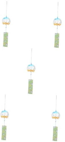 Alasum Lot de 5 carillons éoliens - Décoration Vintage - Carillon à Vent - pour Jardin - Décoration Murale - Cloches à Vent en Verre