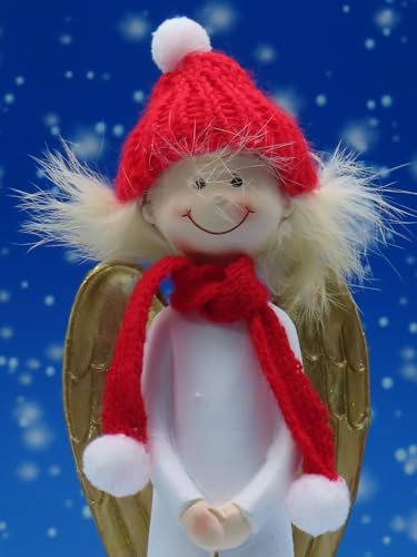 Pommerntraum ® | Dekorationsfigur Weihnachtsengel verrückter Engel Schutzengel Guardian Angel Weihnachtsfigur Schreibtischfigur NORMAL KANN JEDER (Stella)