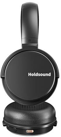 Holdsound Wireless Headphones for TV, TV Headphones Wireless for Seniors with USB Transmitter, 20hrs Playtime, Easy Setup, Higher Volume, 165FT Range, Black