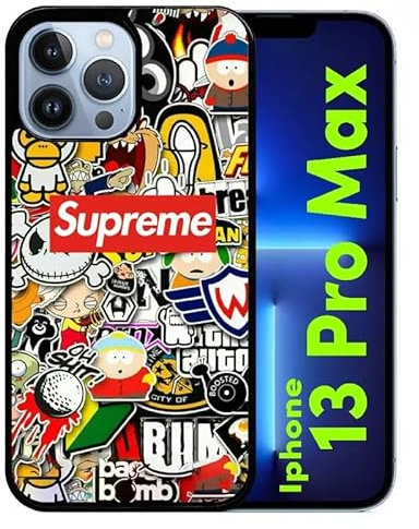 Générique Coque pour iphone 13 Pro Max - Supreme Art Design - Silicone - Noir