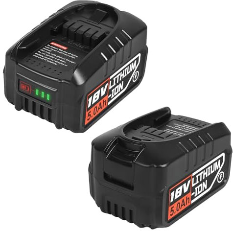 2-Pack 18V 5000mAh Hochkapazitäts-Ersatzakku für Bosch PBA/PSB/PSR - Kompatibel mit Bosch Haus- und Gartengeräten