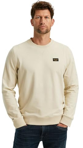 PME Legend Herren Sweatshirt Crewneck American Classic - Regular Fit S - 3XL, Größe:S, Farbe:PLS2508499-7013 Bone White