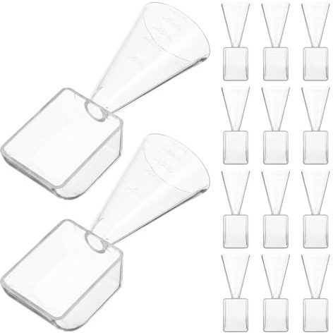 Housoutil 20pcs Plastic Measuring Spoons Cup Set for Precision DIY Facial Mask Mixing Powder Liquid Skincare Formula