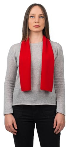 Dalle Piane Cashmere - Mini Schal aus 100% Kaschmir - Made in Italy - für Frau, Farbe: Rot, Einheitsgröße