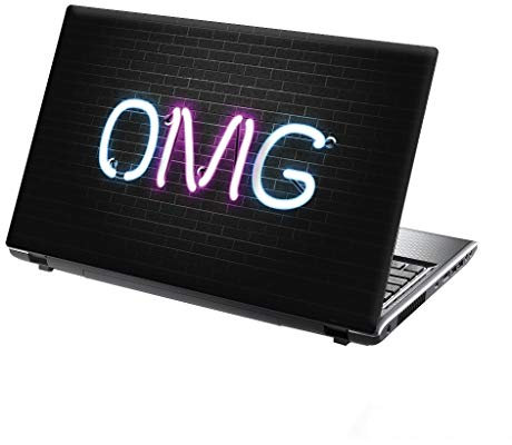 TaylorHe 15.6 Colorful Vinyl Stickers with Pattern for Laptop (15 x 10) Laptop Skin Neon OMG, Chic and Modern