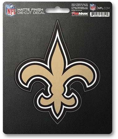 NFL New Orleans Saints Aufkleber, 20,3 x 20,3 cm, Team-Farben, Einheitsgröße