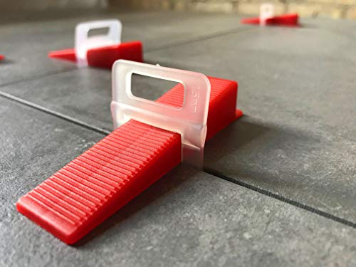 500-9000 Stück 1-3mm freie Auswahl - Das GÜNSTIGE Fliesen Nivelliersystem - Zange Keile Zuglaschen individuell zusammenstellen - frei wählbar Mega-Auswahl an Variationen (3000 Laschen, 1,5mm)