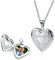 Jovivi Round Photo Locket Necklace That Holds Pictures Silver Locket Necklace Memorial Keepsake Gifts for Women Mum Jewellery,Birthday Mothers Day Mummy Gifts