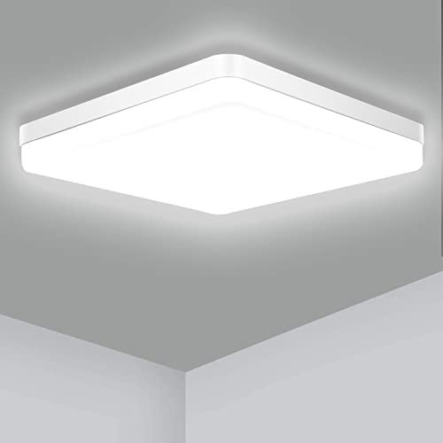 Ouyulong Plafonnier Led Carré 36W, Plafonnier Led Cuisine 4000K Blanc Naturel,4350LM,Plafonnier Salle De Bain Étanche IP54, Utilisé Chambre Couloir Salon Balcon Garage