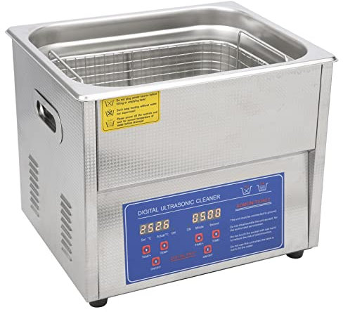Eujgoov MH ‑ 040X Pulitore a ultrasuoni Display digitale da 10 litri Vasca da bagno ultrasonica che garantisce un'elevata pulizia degli oggetti da pulire(EU PLUG AC200-240V)