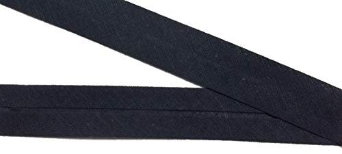 9 m Baumwollschrägband schwarz 20 mm vorgefalzt