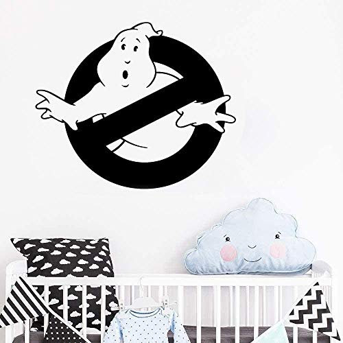 Ghostbusters Wandaufkleber Cartoon Comic Hero Vinyl Aufkleber Kinderzimmer Schlafzimmer Künstler 56X61Cm_Black