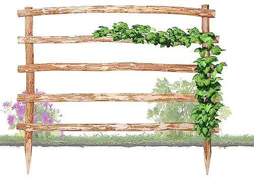 BooGardi Natürliche Rankhilfe aus Holz · 33 Verschiedene Größen · Höhe 180 x Breite 60 cm · Garten Rankgitter Kletterhilfe · Spalier freistehend für Kletterpflanzen