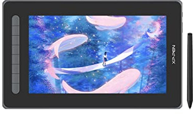 XP-PEN Artist 12 2. Generation Grafiktablett 11,9 Zoll Pen Display volllaminiert, X3 Smart-Chip batterieloser Stift für Bildbearbeitung/Illustration (Schwarz)