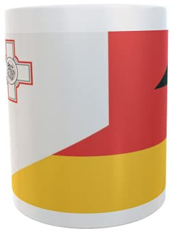 U24 Tasse Kaffeebecher Mug Cup Flagge Malta-Deutschland