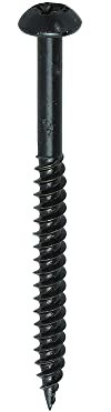 4x50 (8x2) BLACK WOOD SCREW POZI ROUND HEAD BLACKJAX POZIDRIVE JAPANNED PHILLIPS HEAD SMALL STEEL SCREWS CHIPBOARD MDF CABINET FURNITURE (Pack of 20, 50, 100) (20)