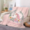 Hoimlm Einhorn kuscheldecke,pinkes Einhorn Kuscheldecken,Sanft Flanell Weich Fleecedecke für Mädchen,Kinder kuscheldecke,mikrofaser Couchdecke,Einhorn Decke Geschenke (130 x 150 cm, Girlande Einhorn)