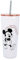 Silver Buffalo Minnie & Mickey Trinkbecher mit Trinkhalm, doppelwandig, Edelstahl, 625 ml, 1 Stück (1 Stück)