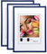 IDEAL TREND New Lifestyle Set Bilderrahmen Wanddeko Collage Poster Rahmen 2er 3er 5er Pack: Farbe: 3er Pack Blau | Format: 50x70
