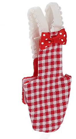 CHICIRIS Parrots Pilot Suit, Parrots Windel Soft Elastic Protective Red Grid Bowknot Design für Wellensittiche für Ara für Sittiche(XS-Nummer, Rotes Gitter)