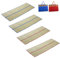 HAC24 4er Set Strohmatte Strandmatte 180 x 60 cm Liegematte Bastmatte Faltbar Sonnenmatte Rollmatte Blau Rot Strand Matte mit Tragegriffen