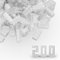 TTEHGB TOY Classic Bulk Brick Block 2x4, 200 Piece Building Bricks Full Transparent, Compatible with All Major Brand Parts and Pieces(Colour:Full Transparent)