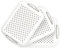 3 Pack Large Non-Slip Plastic Serving Tray with Handles, Anti Slip Rectangular Food Tray for Eating Dinner Drinks (White)