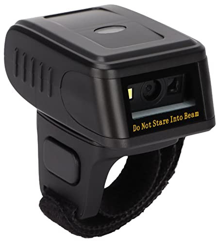 Cuifati Kabelloser Ring-Barcode-Scanner, Tragbarer Tragbarer -Finger-Barcode-Leser, 2,4 G Kabellos, Integrierter 512-KB-Flash-Speicher, Kompatibel für XP/7/8/10, für, für