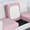 VFDC Sofa Überzug, Stretch Sofaschoner, rutschfest Couch Überzug, Granulat Tartan Sofabezug, Hoch Elastischer Sofa Cover, Rosa, Chaiselongue