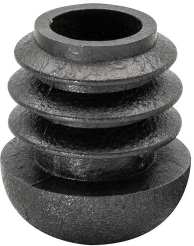 WAGNER Möbelgleiter für Stahlrohr rund 4tlg. - Durchmesser Ø 18/20 x 25 mm, Abrieb 9 mm, Kunststoff schwarz - Made in EU - 15005299