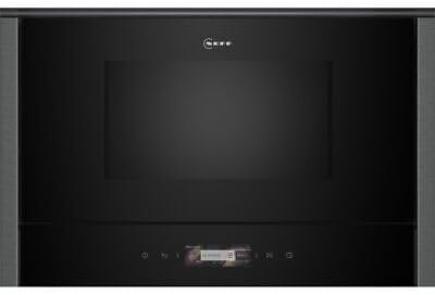 NEFF N70 NR4WR21G1B 38cm tall, 60cm wide, Built In Compact Microwave - Graphite Grey