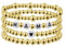Emibele Mama Armband Stapel 4 Stück, Liebe Herz Perlen Set, Elastisch Stapelbar Strecken für Frauen Muttertagsgeschenk, Gold