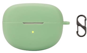 QINOUK Hülle für Bose Ultra Open Earbuds, [Stoßfest] Weiche Silikonhülle Case mit D-förmigem Clip, Schutzhülle für Bose Ultra Open Earbuds-Hellgrün