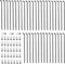 38 radios de Bicicleta de montaña con cabecillas, radios de Bicicleta, adecuados para Bicicletas, Bicicletas de montaña, Bicicletas Infantiles, etc. (Negro, 280 mm)