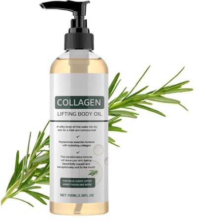 Collagen Lifting and Firming Body Oil for Skin Tightening, Massage, Moisturizing, Scars, Wrinkles, and Stretch Marks