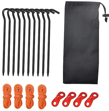 Sosoport Tragbarer Zelt-heringe Für Outdoor-Camping Mit Windseilen Und Schnallen Aluminiumlegierung Robust Und Wiederverwendbar Für Zelte Und Baldachine