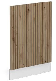 Vicco Frontblende R-Line, Geschirrspüler Fronttür, Artisan-Eiche/Weiß, 45 cm, AP Eiche