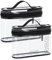 BAGSMART Lot de 2 Trousses de Toilette Transparentes,Imperméable Trousse de Maquillage Approuvées par la TSA,Noir
