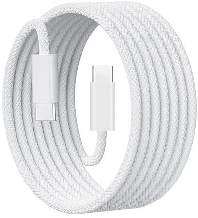 XQO Charging Cable for AirPods Pro (2nd gen), USB C to USB C Woven Cable for AirPods Pro (2nd generation) Wireless Earbuds, USB C for IPhone 15/ iPad/TV Remote Control/Mac Braided Charger Power Cord