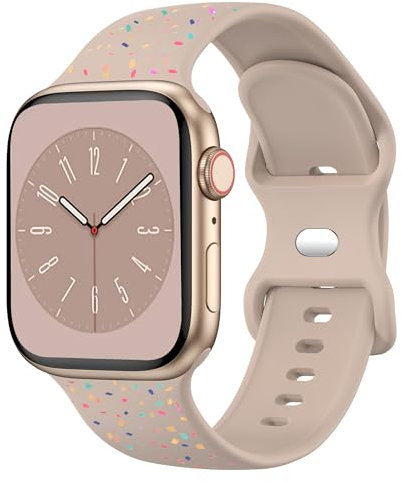 Vancle Cinturino Per Apple Watch 38mm 40mm 41mm 42mm 44mm 45mm 49mm per Donna, Sport Cinturini Colorato in Silicone per iWatch Series SE 9 8 7 6 5 4 3 2 1